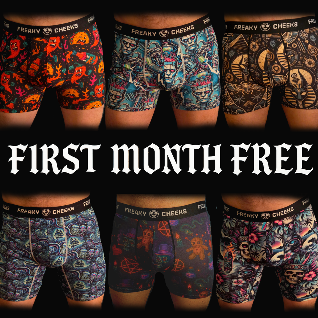 Men's Underwear Subscription UK | Funky Boxer Shorts | Freaky Cheeks